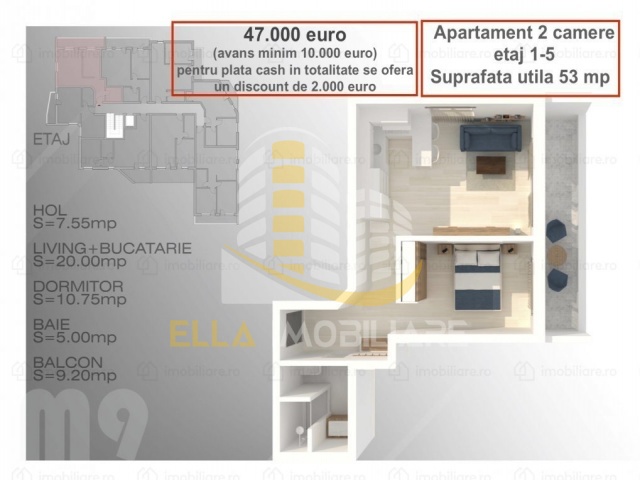 Mamaia Nord, Constanta, Constanta, Romania, 1 Bedroom Bedrooms, 2 Rooms Rooms,1 BathroomBathrooms,Apartament 2 camere,De vanzare,3029