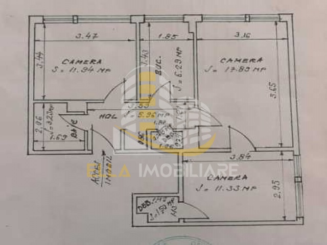 Centru, Constanta, Constanta, Romania, 2 Bedrooms Bedrooms, 3 Rooms Rooms,1 BathroomBathrooms,Apartament 3 camere,De vanzare,10,3557